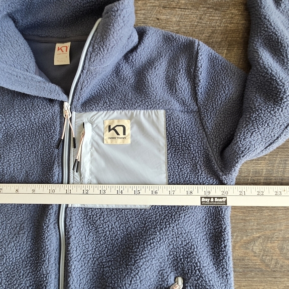 Kari Traa Rothe Blue Sail Fleece Full Zip Jacket Sz Large - Picture 7 of 9
